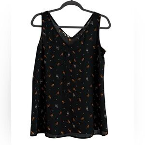 Maurices Black Camisole with Orange Accents
